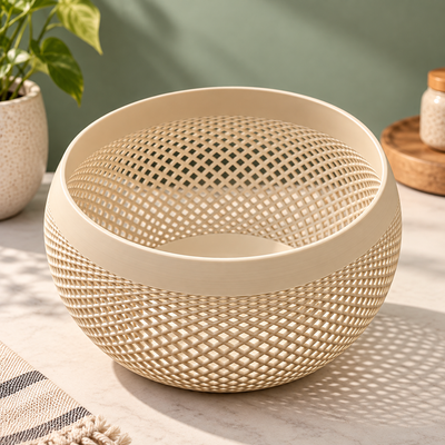 Modern Lattice Pattern Decorative Bowl