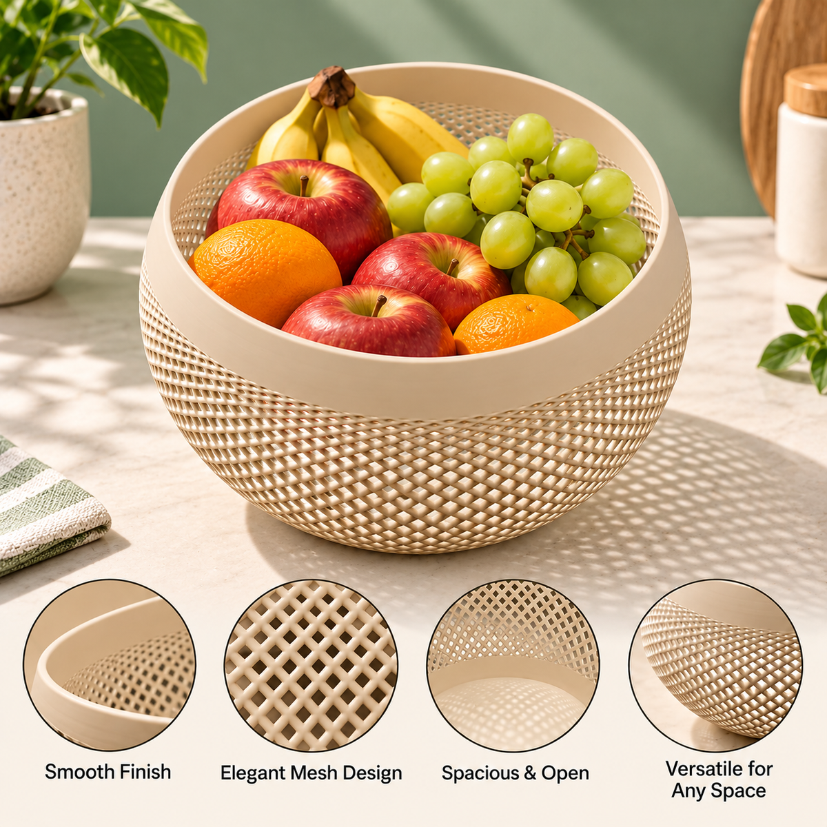 Modern Lattice Pattern Decorative Bowl