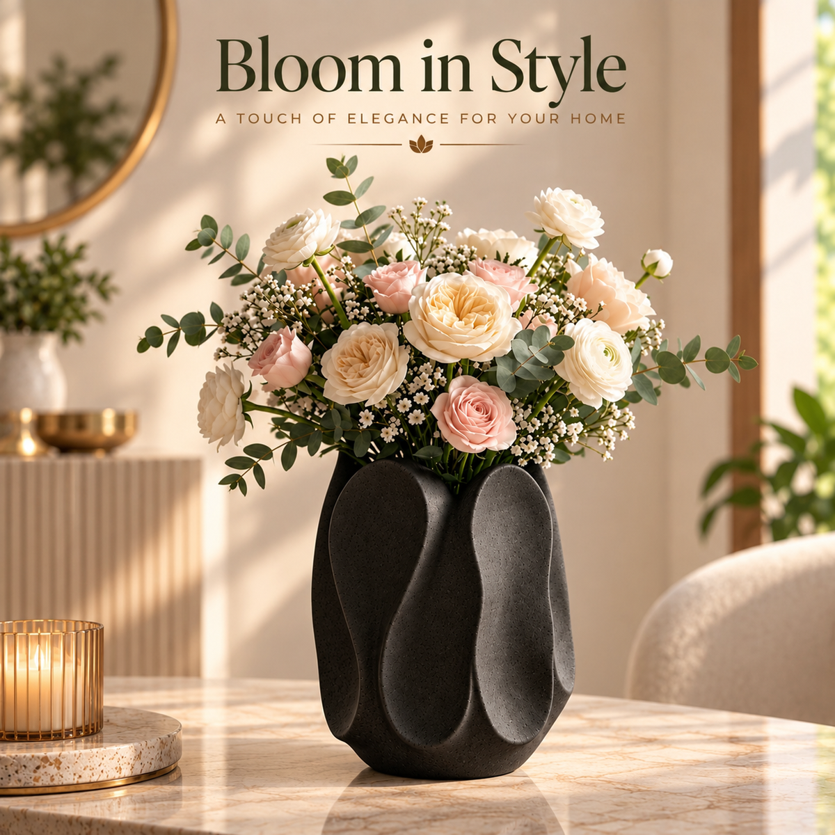 Modern Petal Shaped Decorative Flower Vase
