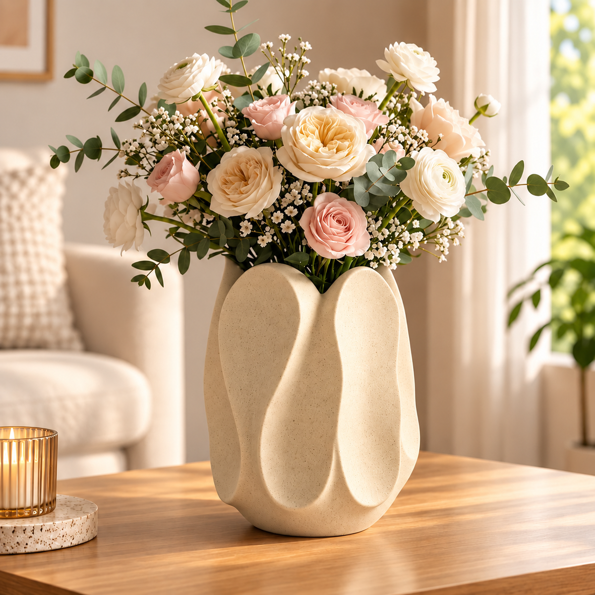 Modern Petal Shaped Decorative Flower Vase
