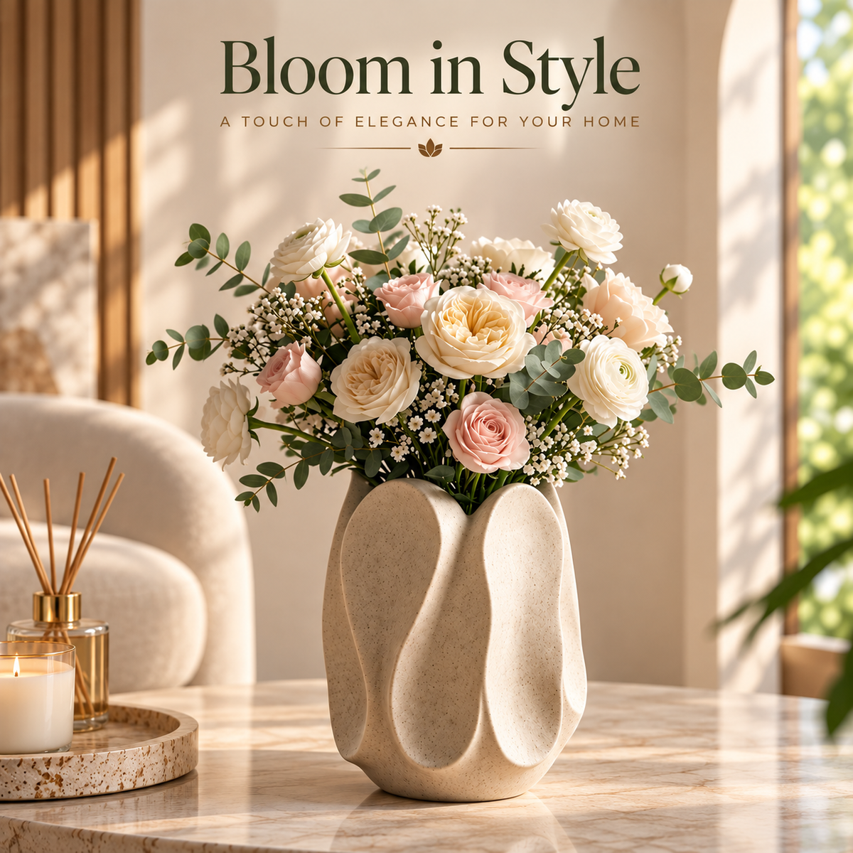 Modern Petal Shaped Decorative Flower Vase