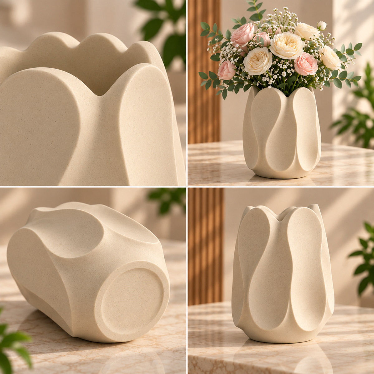 Modern Petal Shaped Decorative Flower Vase