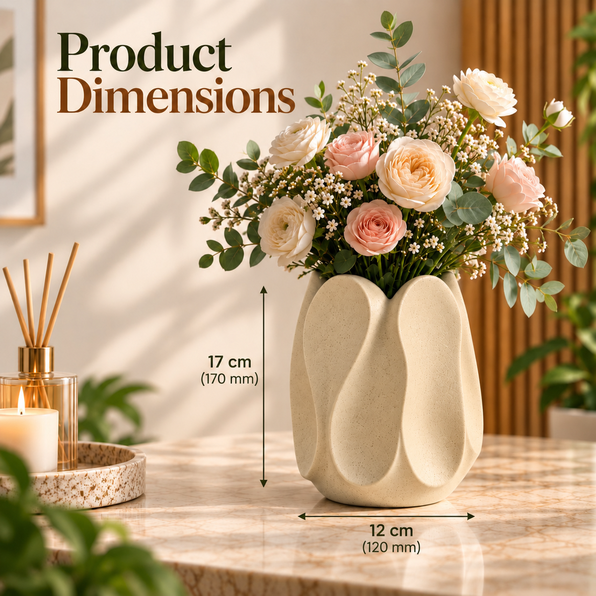 Modern Petal Shaped Decorative Flower Vase