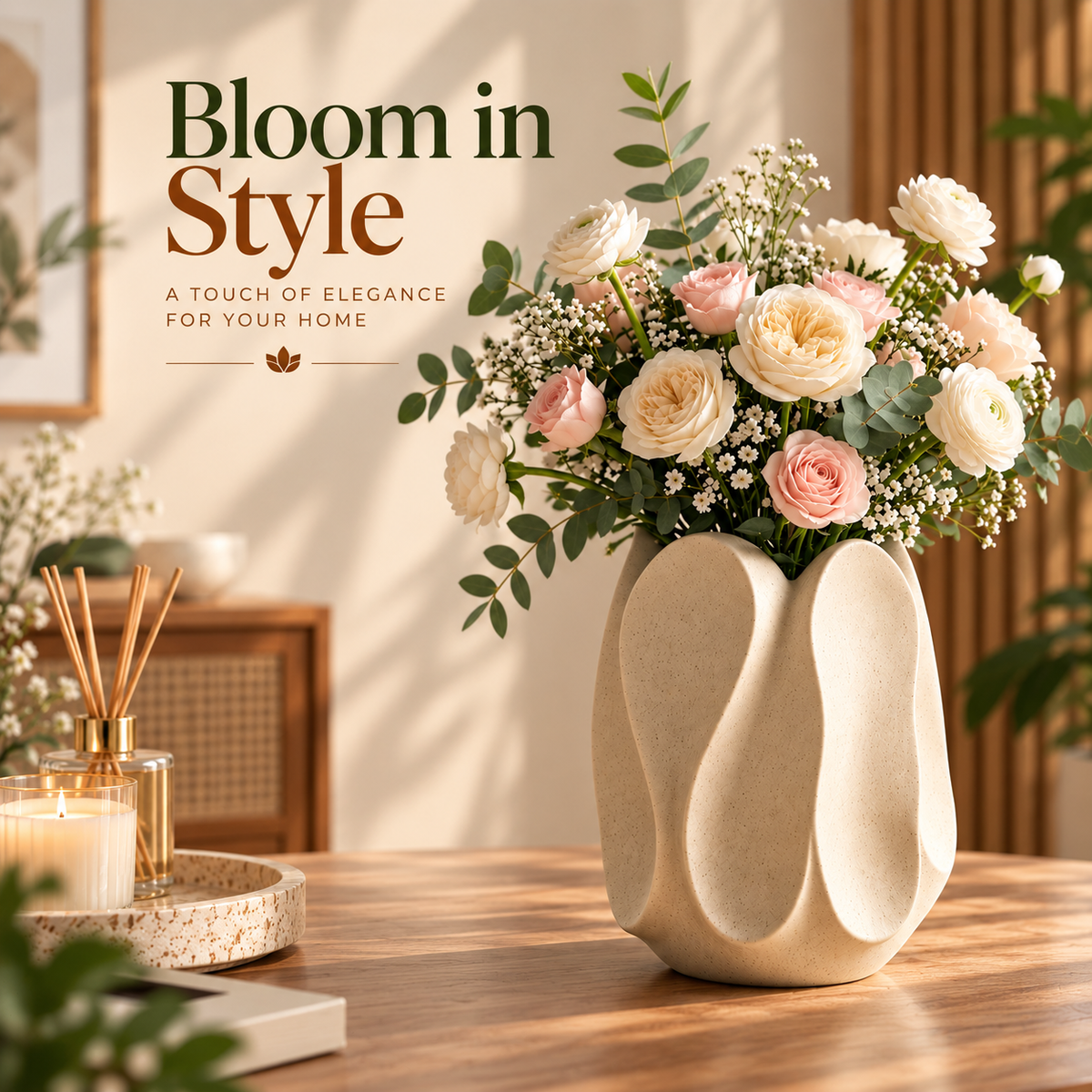 Modern Petal Shaped Decorative Flower Vase