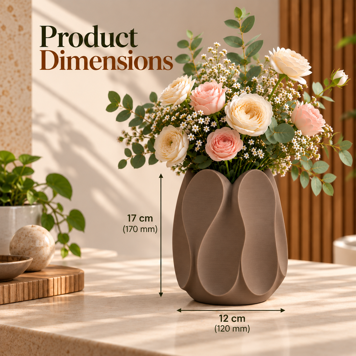 Modern Petal Shaped Decorative Flower Vase