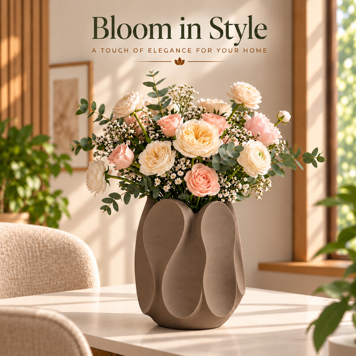 Modern Petal Shaped Decorative Flower Vase