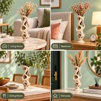 Modern Abstract Curved Sculptural Vase