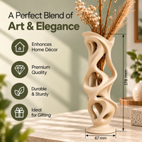 Modern Abstract Curved Sculptural Vase