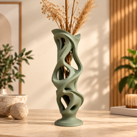 Modern Abstract Curved Sculptural Vase