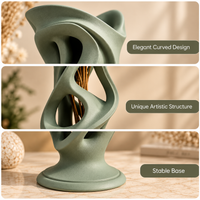 Modern Abstract Curved Sculptural Vase