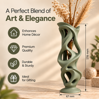 Modern Abstract Curved Sculptural Vase