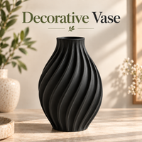Modern Spiral Ribbed Decorative Flower Vase