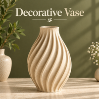 Modern Spiral Ribbed Decorative Flower Vase