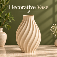 Modern Spiral Ribbed Decorative Flower Vase