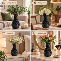 Cream Geometric Cutwork Decorative Flower Vase