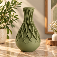 Cream Geometric Cutwork Decorative Flower Vase
