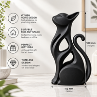 Modern Minimalist Abstract Cat Sculpture