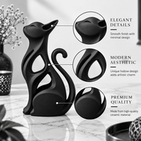 Modern Minimalist Abstract Cat Sculpture
