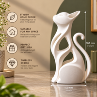 Modern Minimalist Abstract Cat Sculpture