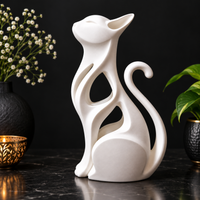 Modern Minimalist Abstract Cat Sculpture