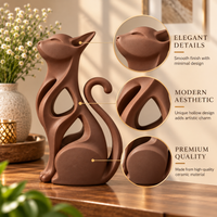 Modern Minimalist Abstract Cat Sculpture