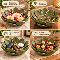 Lotus Decorative Bowl for Home Decor & Jewelry Storage