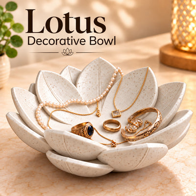 Lotus Decorative Bowl for Home Decor & Jewelry Storage
