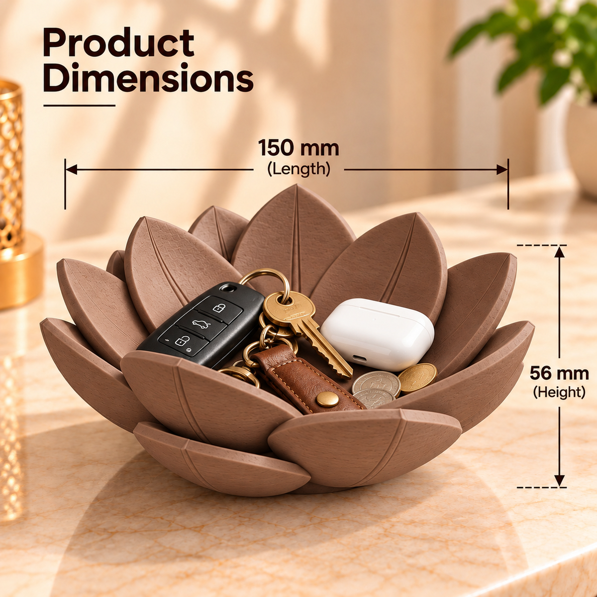 Lotus Decorative Bowl for Home Decor & Jewelry Storage - Navvi.in