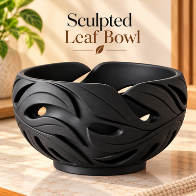 Sculpted Leaf Decorative Bowl