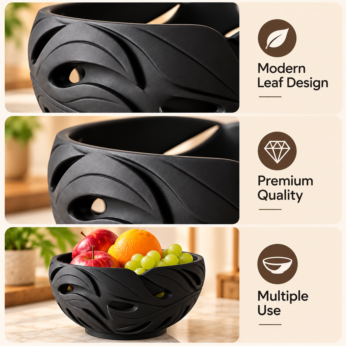 Sculpted Leaf Decorative Bowl