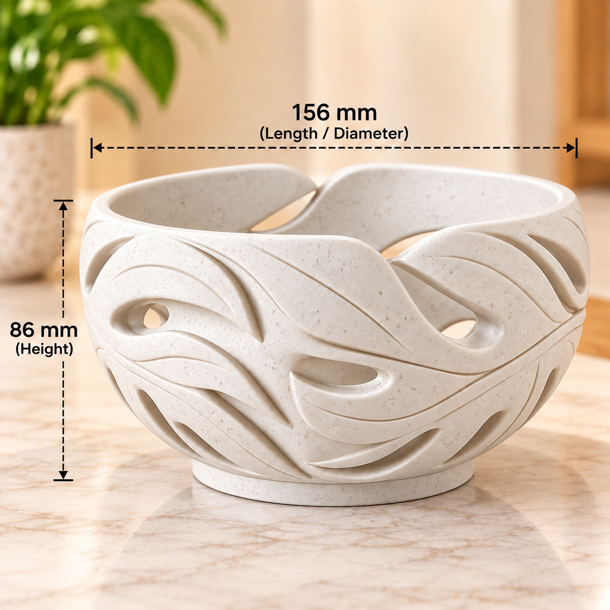 Sculpted Leaf Decorative Bowl
