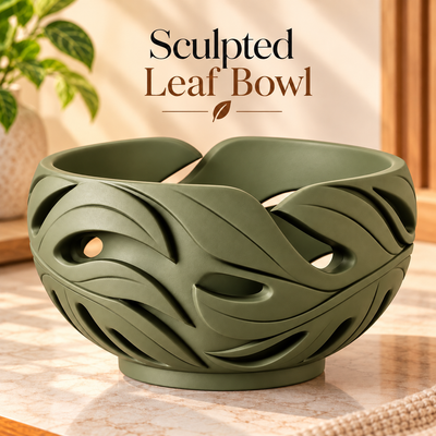 Sculpted Leaf Decorative Bowl
