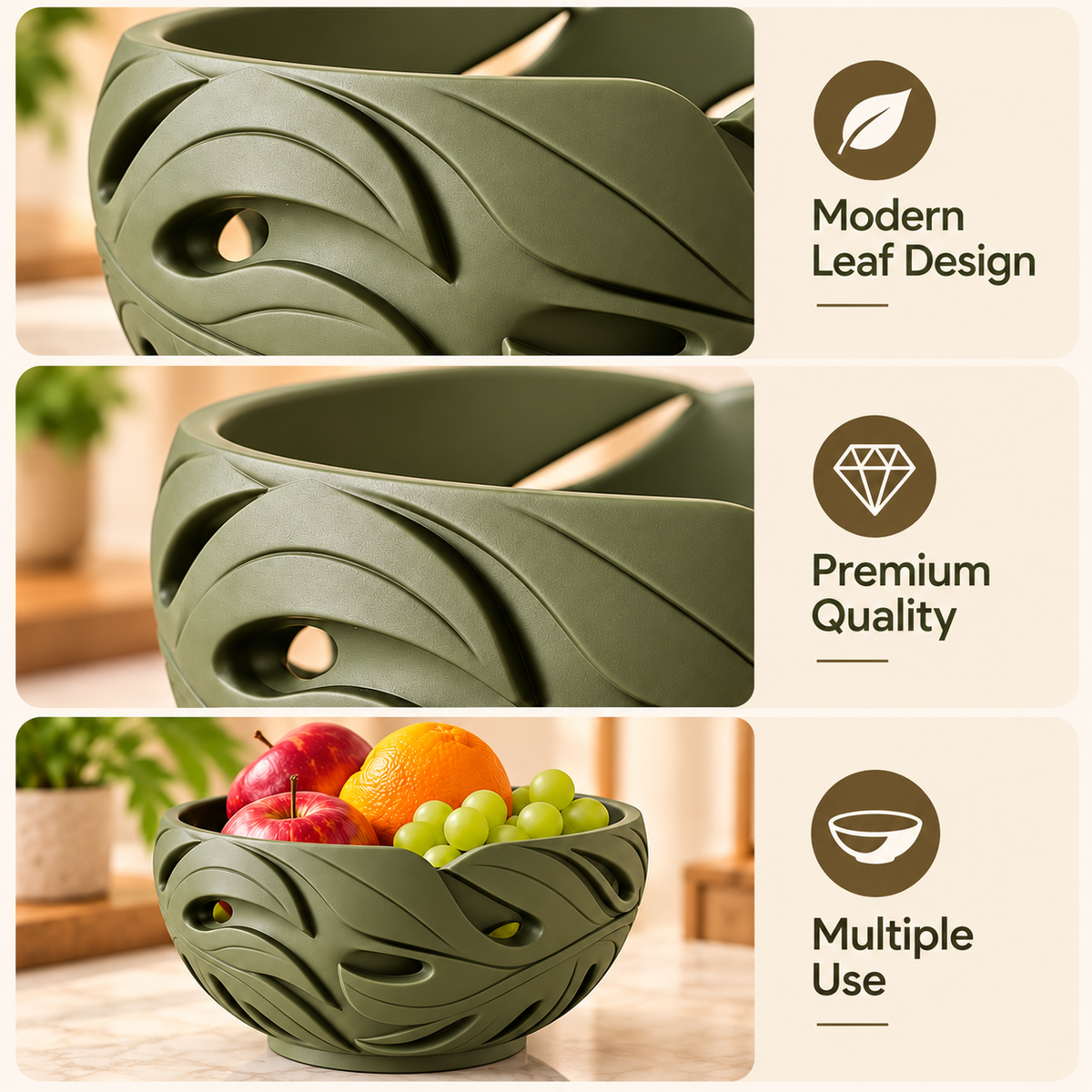 Sculpted Leaf Decorative Bowl