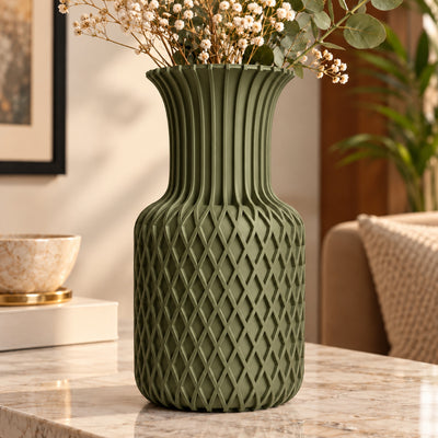 Geometric Lattice Decorative Flower Vase