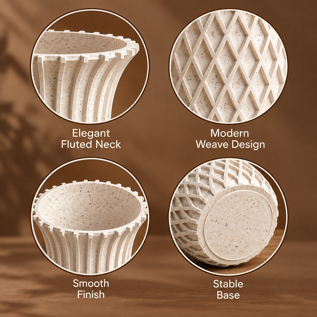 Geometric Lattice Decorative Flower Vase