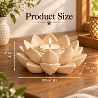 Lotus Shaped Tealight Candle Holder for Home Decor Pack of 2