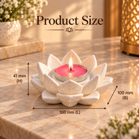 Lotus Shaped Tealight Candle Holder for Home Decor