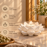 Lotus Shaped Tealight Candle Holder for Home Decor