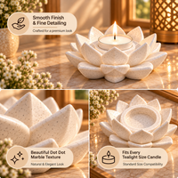 Lotus Shaped Tealight Candle Holder for Home Decor
