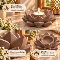 Lotus Shaped Tealight Candle Holder for Home Decor