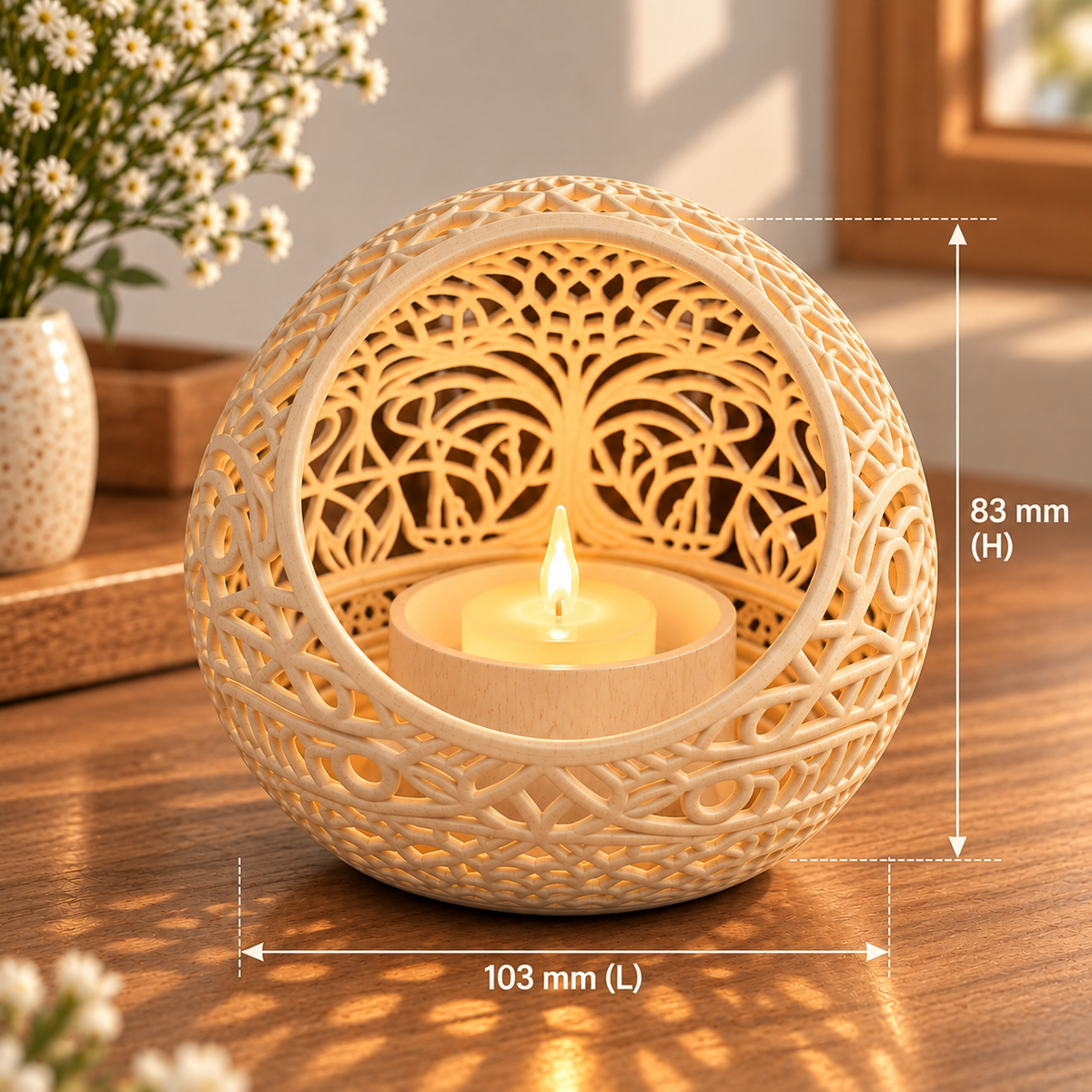 Decorative Lattice Tealight Candle Holder
