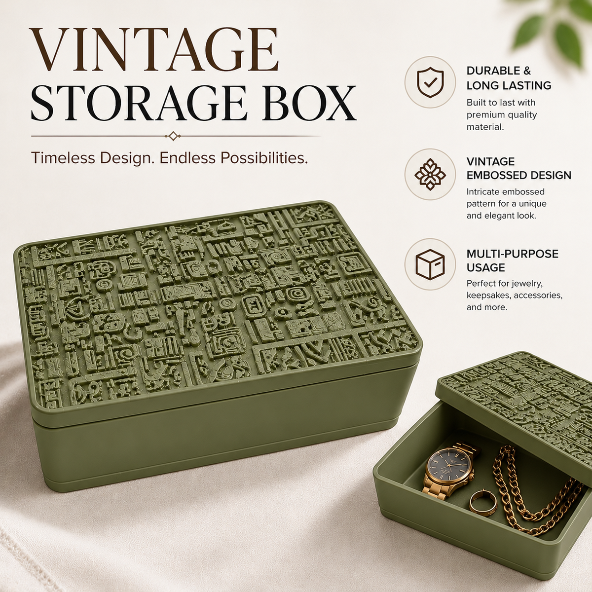 Decorative Gift Box with Embossed Design