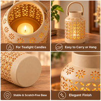 Floral Cutout Lantern Candlelight Decoration
