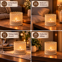 Decorative Lattice Candle Holders Set of 2