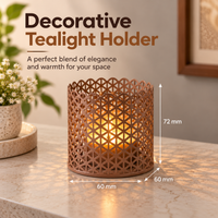 Decorative Lattice Candle Holders Set of 2