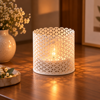 Decorative Lattice Candle Holders Set of 2