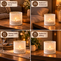 Decorative Lattice Candle Holders Set of 2