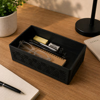 Geometric Pattern Decorative Storage Box with Sliding Lid
