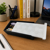 Geometric Pattern Decorative Storage Box with Sliding Lid