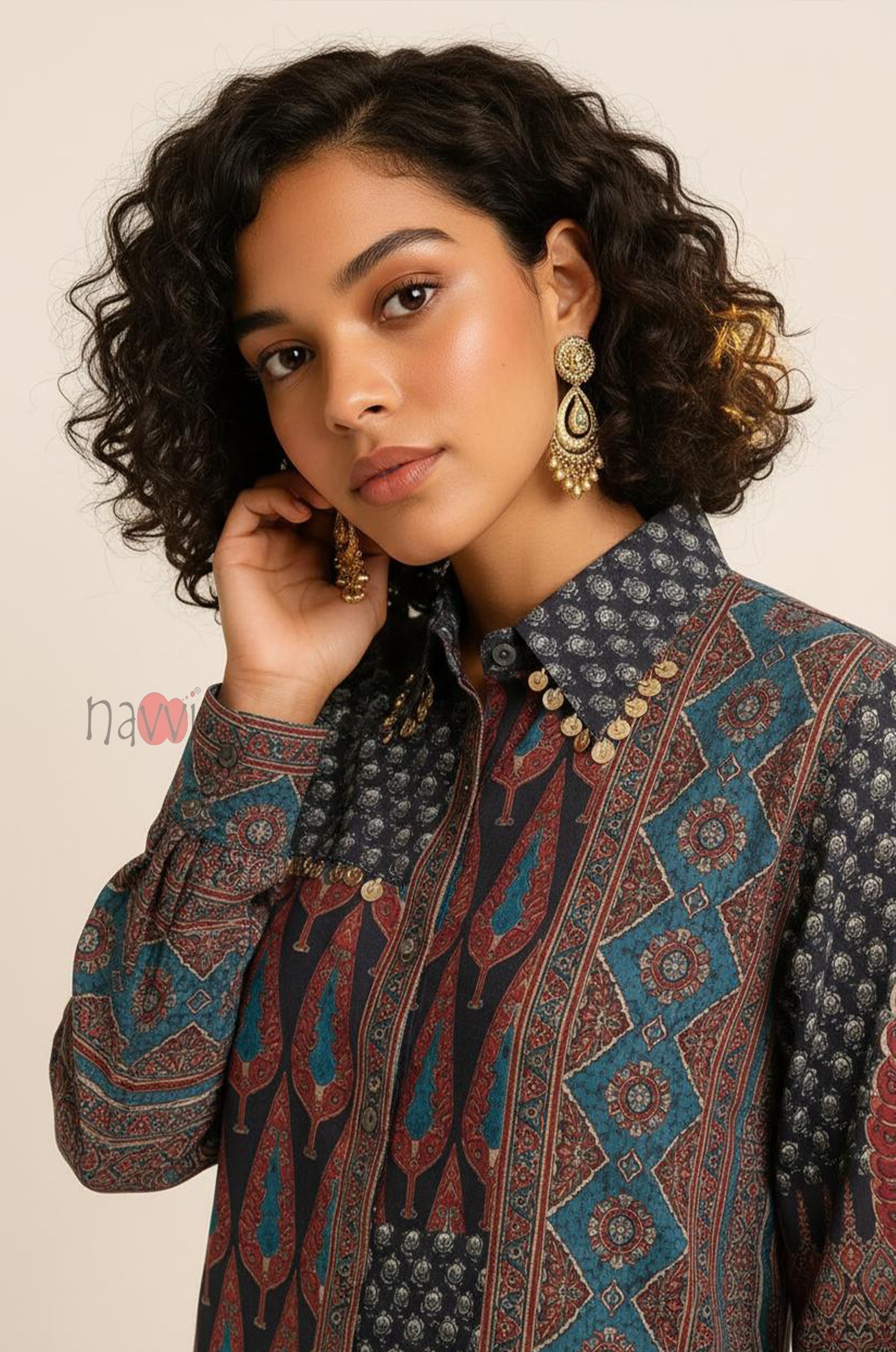 Midnight Mosaic Printed Shirt